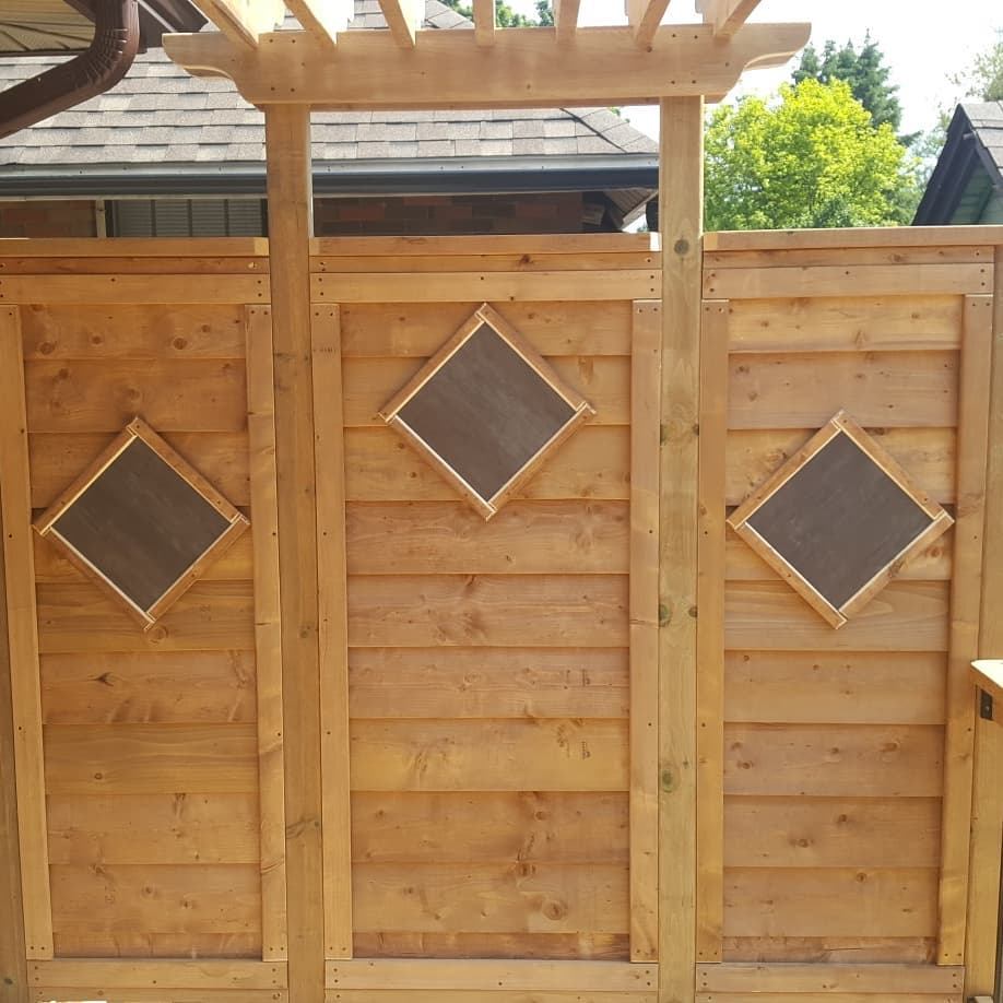 Privacy Screen with Custom Inserts Installed by KeirCon