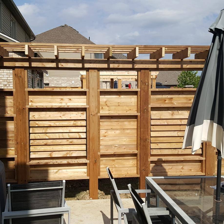 Privacy Screen with Louver Systems Installed by KeirCon